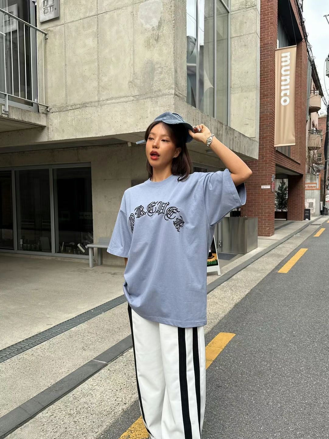 【Unisex】字母印花短袖T-Shirt Letter Printed Short Sleeve T-Shirt