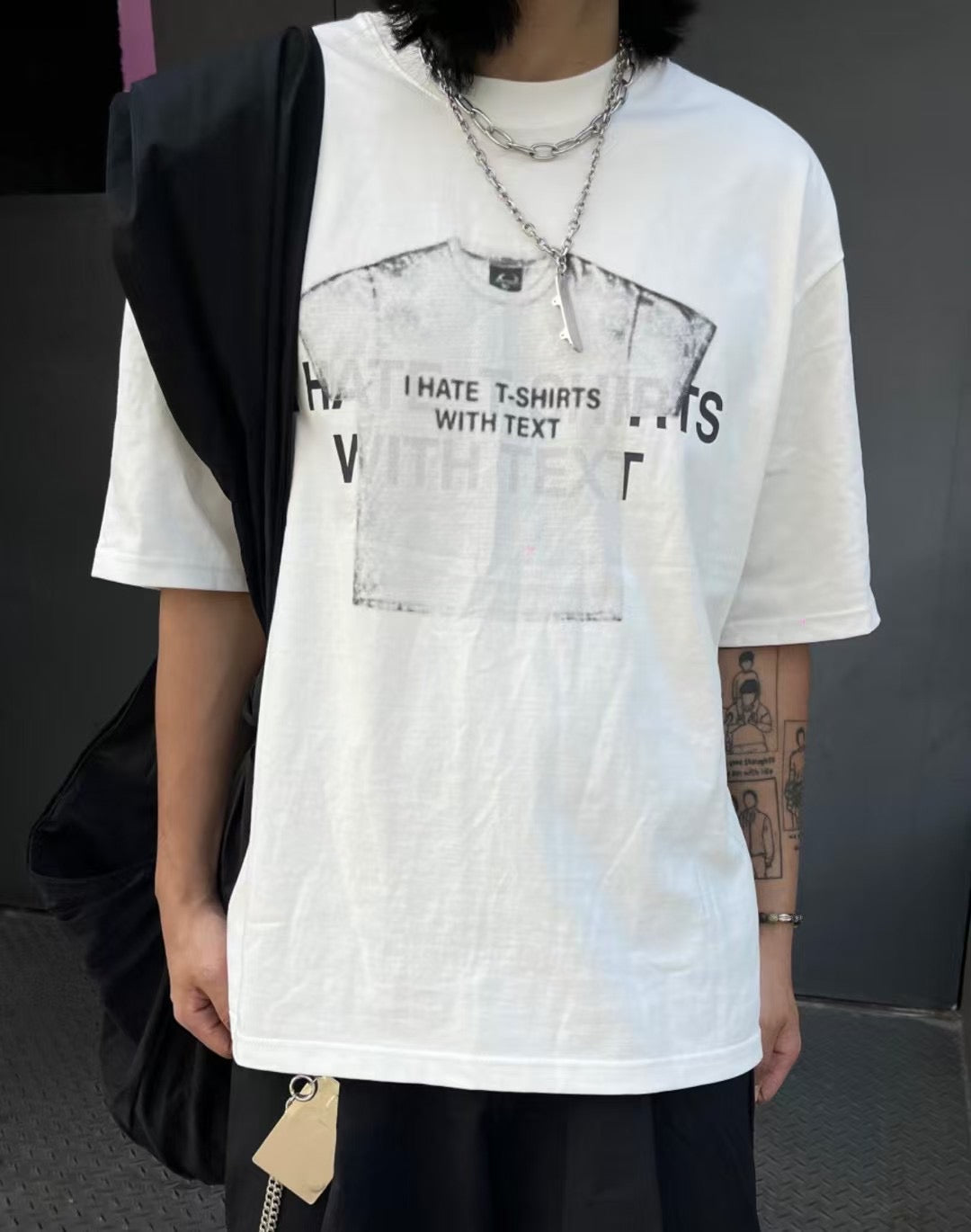 【Unisex】"I HATE T-SHIRTS WITH TEXT"短袖 "I HATE T-SHIRTS WITH TEXT" T-Shirt