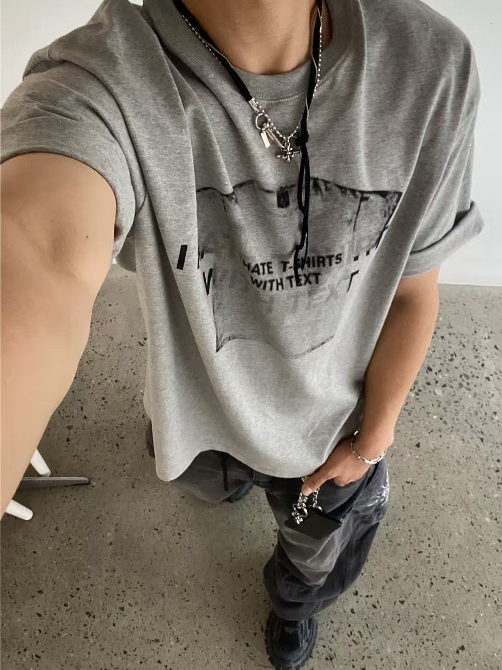 【Unisex】"I HATE T-SHIRTS WITH TEXT"短袖 "I HATE T-SHIRTS WITH TEXT" T-Shirt