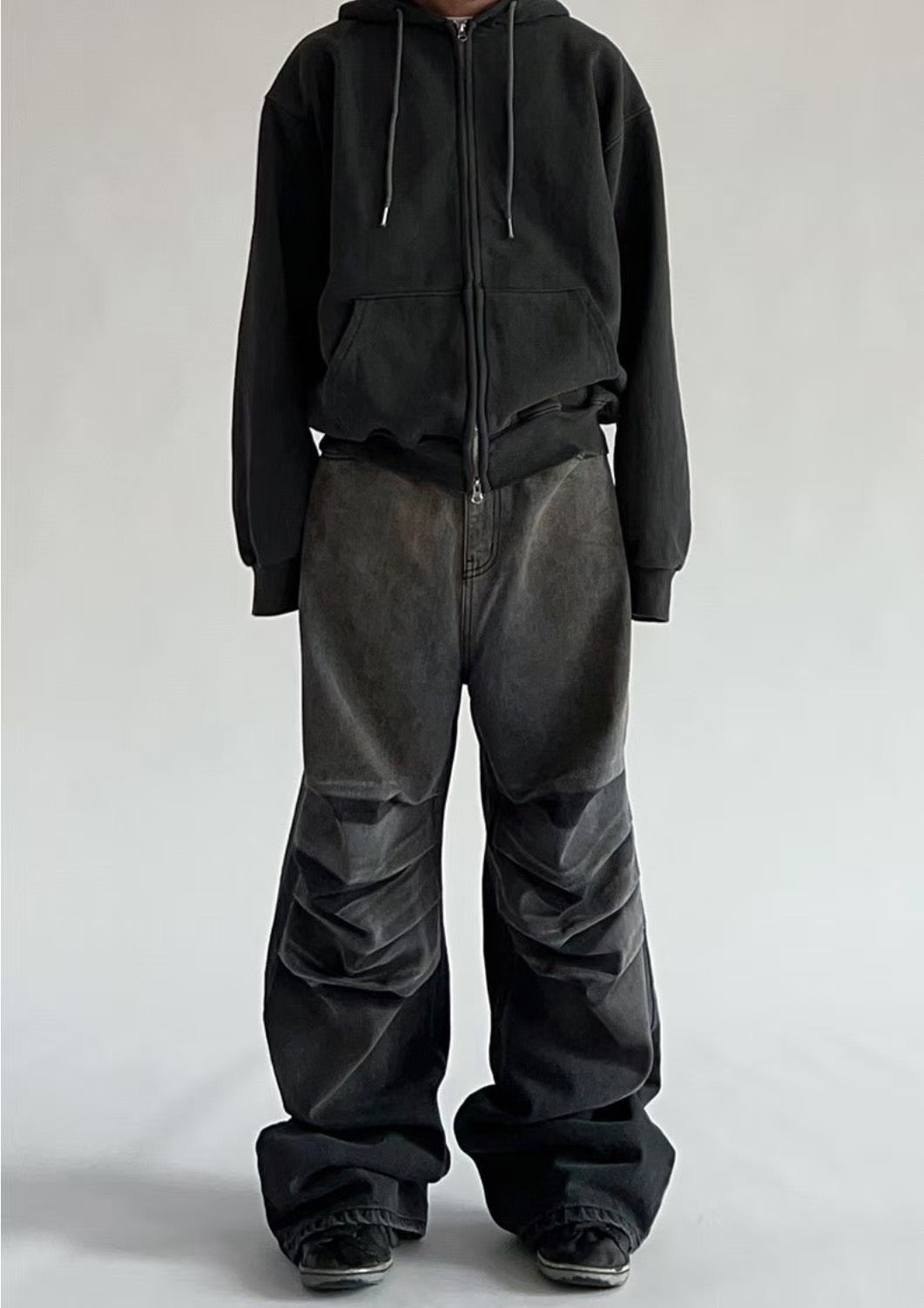 【Unisex】皺摺堆堆牛仔褲 Wrinkled Beggy Jeans