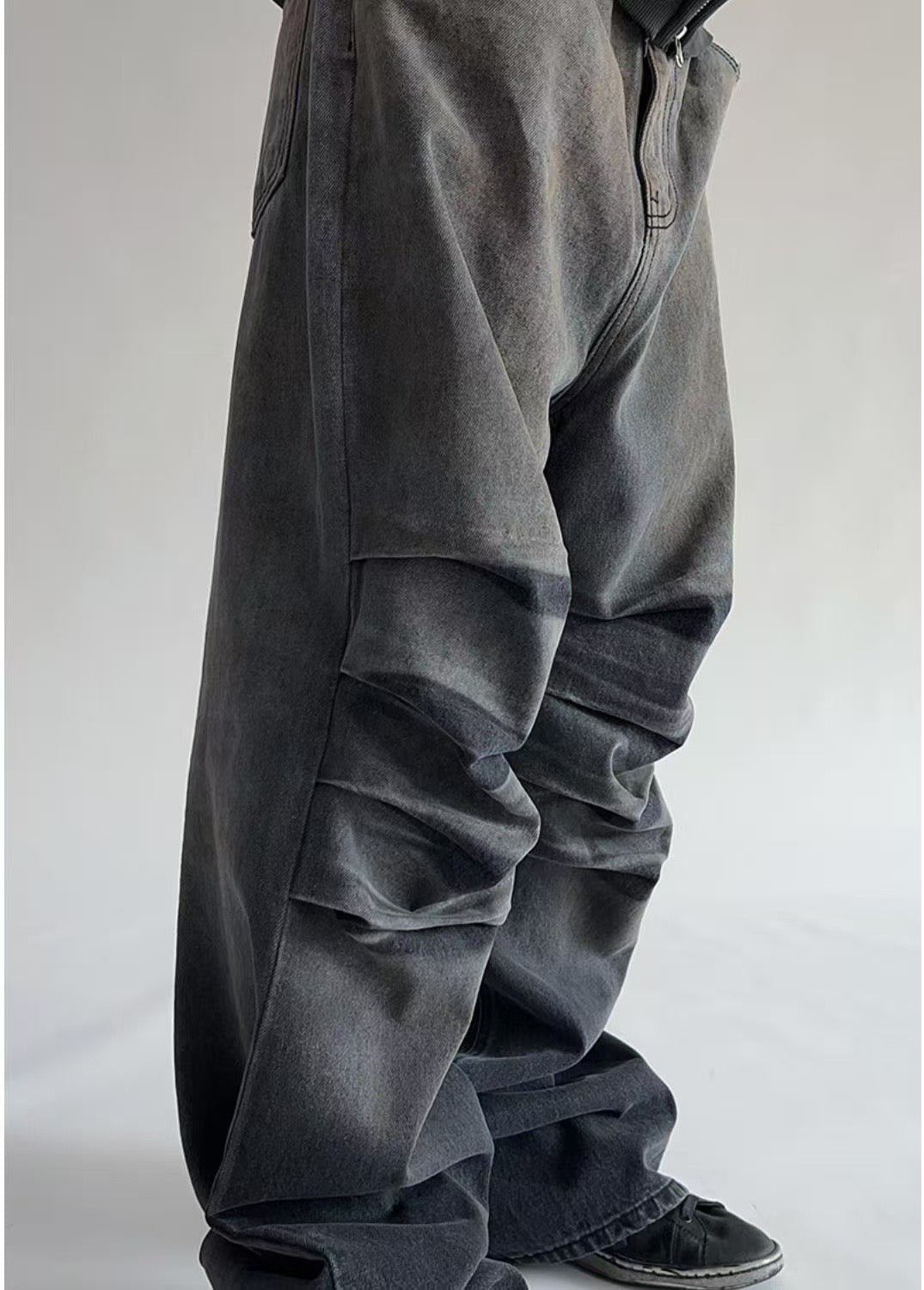 【Unisex】皺摺堆堆牛仔褲 Wrinkled Beggy Jeans