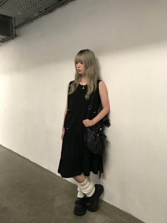 【灰色現貨】波點蝴蝶結背囊 Polka Dot Bow Backpack