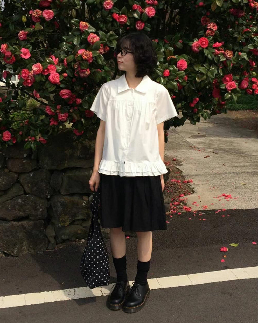 復古裙擺襯衫 Retro Peplum Shirt