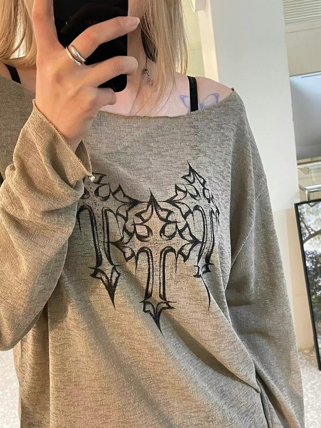 十字架透膚罩衣 Sheer Cross Blouse