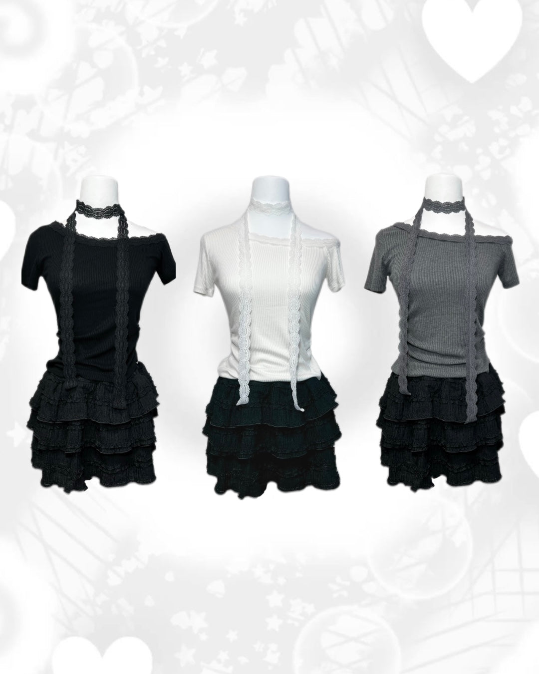 蕾絲掛頸露肩上衣 Halter Neck Lace Off-Shoulder Top