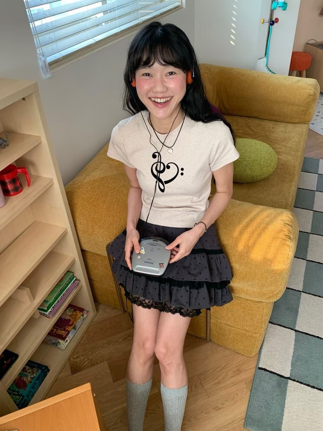 音符短袖上衣 Musical Note Short Sleeve Top