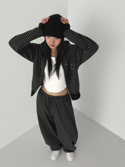 條紋印花衛褲 Striped Print Sweatpants
