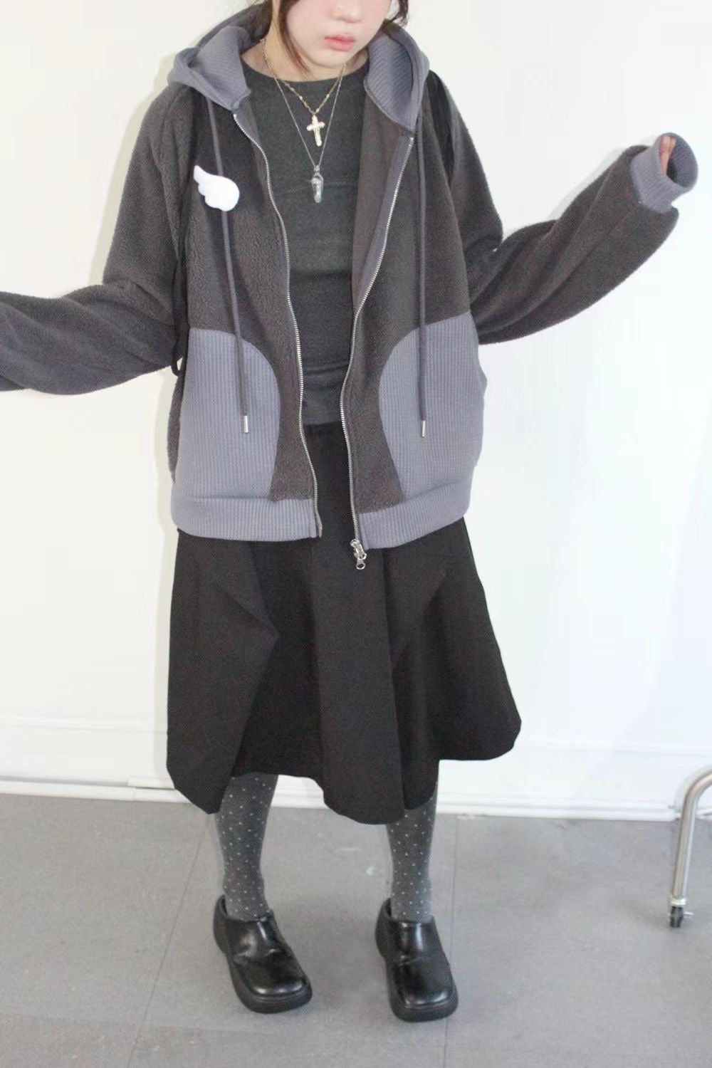 拼色口袋外套 Color-Blocked Pocket Jacket