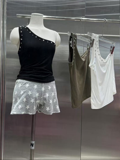 單肩星星背心 One Shoulder Star Tank Top