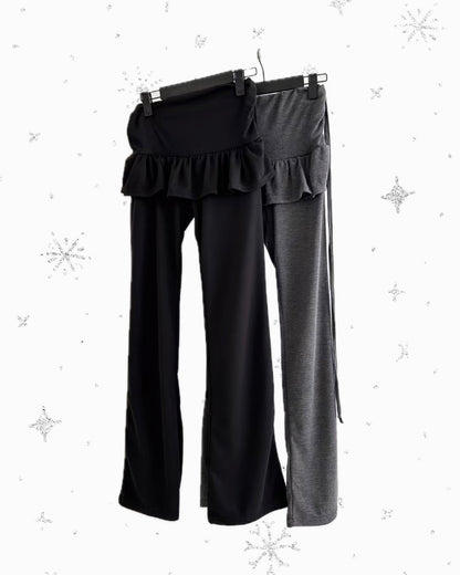 荷葉邊喇叭裙褲  Ruffled Skirt Over Pants