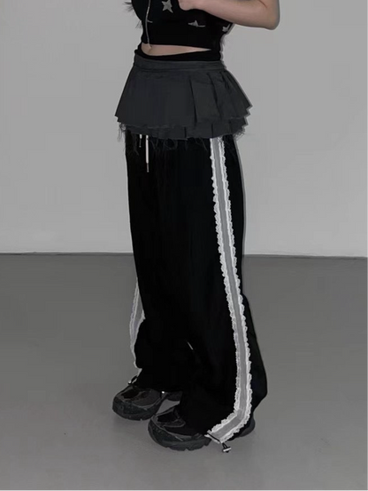 蕾絲花邊長褲 Lace Hem Trousers