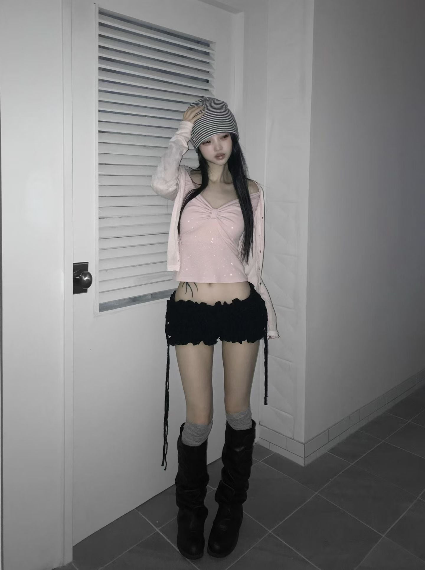 蝴蝶結露肩上衣 Bow Tie Off Shoulder Top