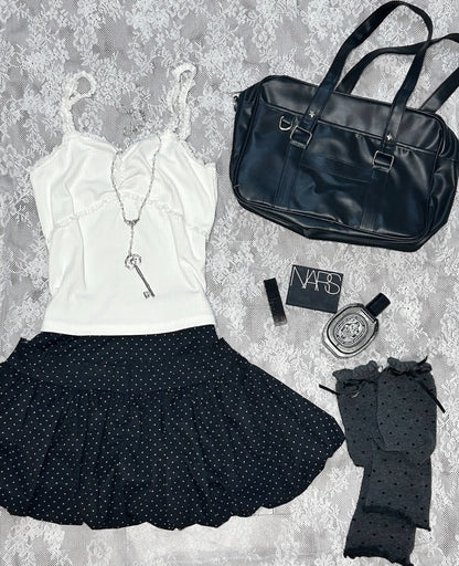 波點花苞短裙 Polka Dot Bud Skirt