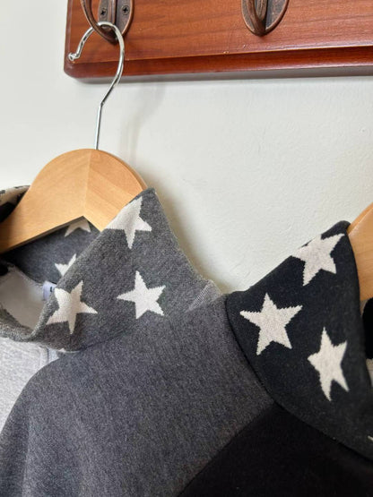 拼色星星雙拉鍊外套 Colorblock Star Dual-Zipper Jacket