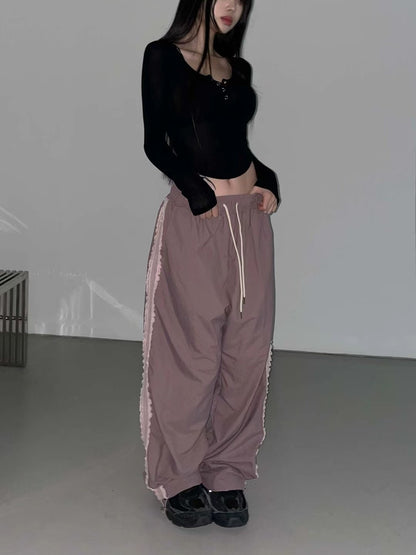 蕾絲花邊長褲 Lace Hem Trousers