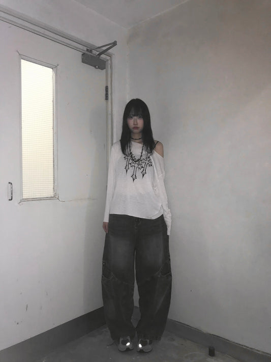 十字架透膚罩衣 Sheer Cross Blouse
