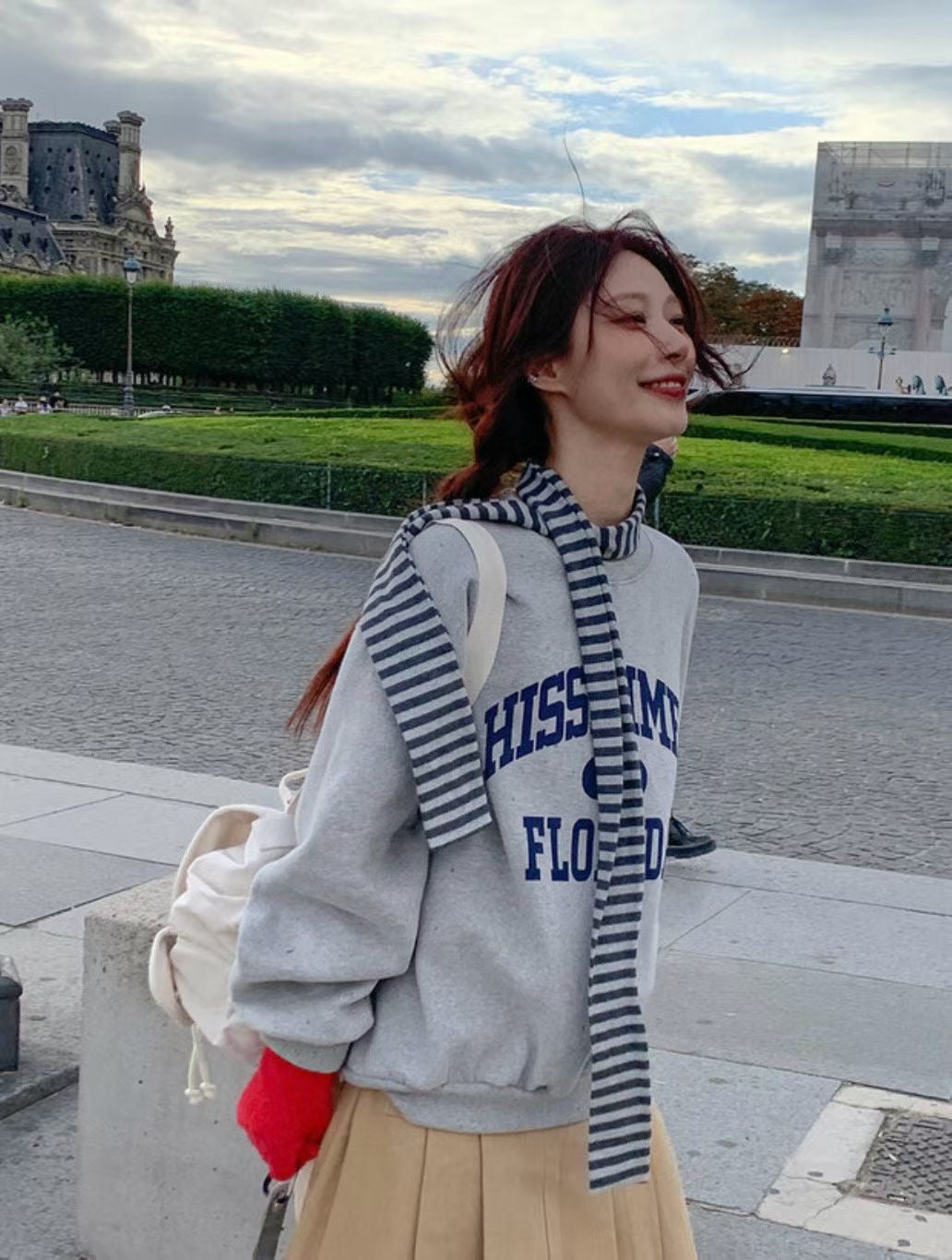 條紋細頸巾 Striped scarf