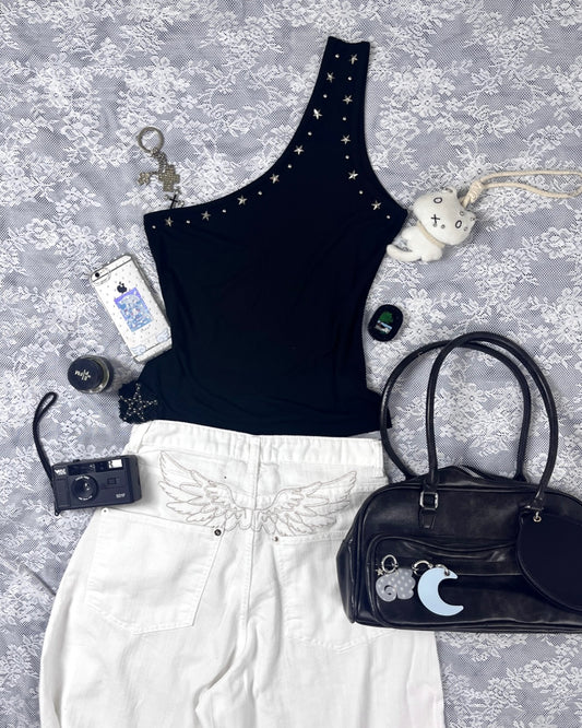單肩星星背心 One Shoulder Star Tank Top