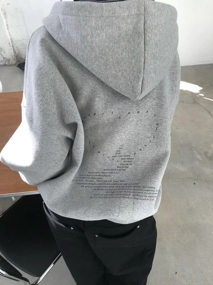 拼字衛衣外套 Letter Appliqué Hoodie Jacket
