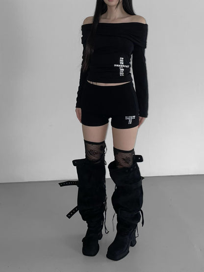 鉚釘十字架短褲 Rivet Cross Shorts