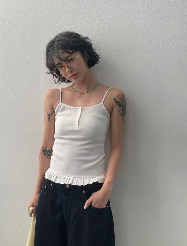 裙擺鈕扣吊帶 Button-Down Flare Camisole