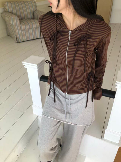 條紋蝴蝶結外套 Striped Bow-Tie Jacket