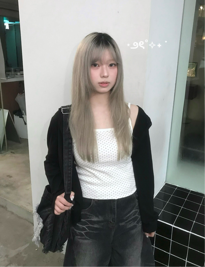 百搭平口波點吊帶 All-Match Polka Dot Tube Cami Top