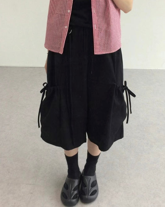 蝴蝶結綁帶中褲 Bow Tie Cropped Trousers