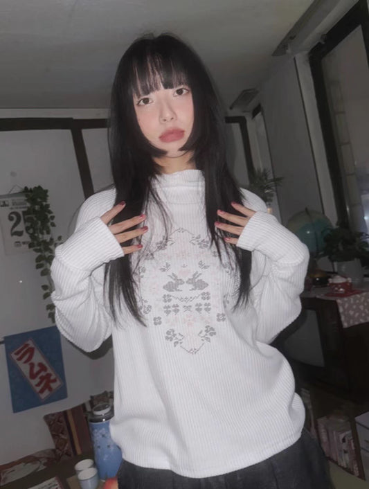 兔仔連帽長袖上衣 Bunny Hooded Long-Sleeved Top