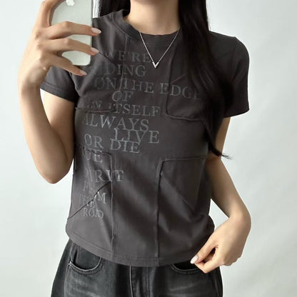 十字架字母印花短袖 Cross Lettering Short Sleeve Tee