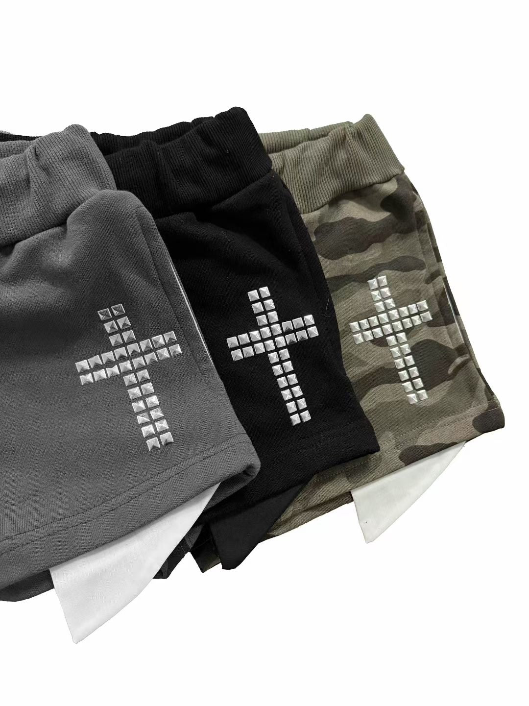 十字架鉚釘口袋短褲 Cross Rivet Pocket Shorts