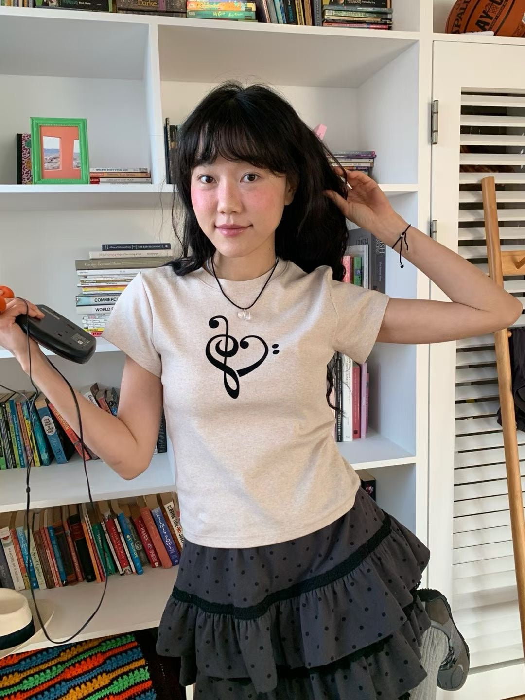 音符短袖上衣 Musical Note Short Sleeve Top