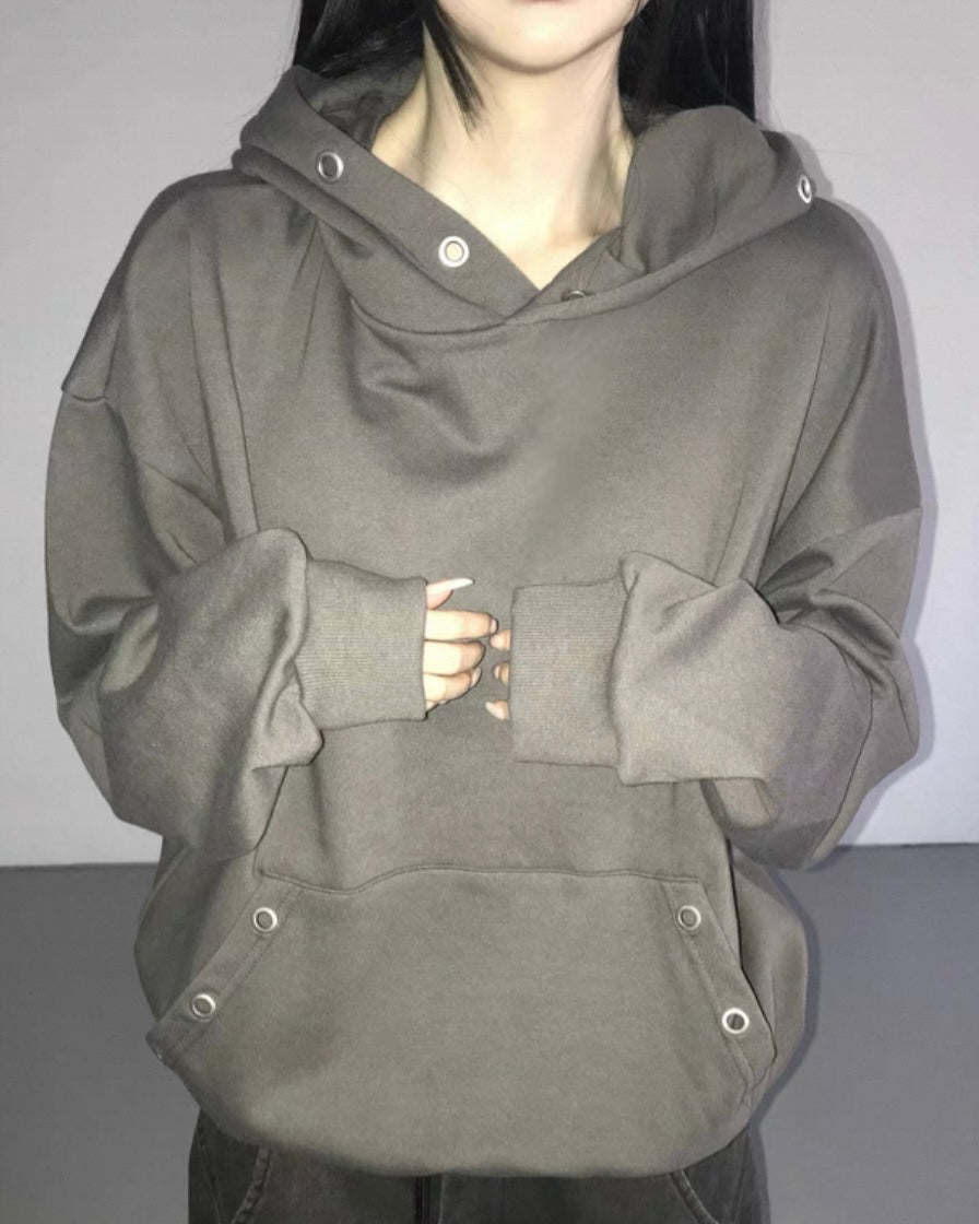 金屬圈寬鬆衛衣 Metal Ring Oversized Hoodie