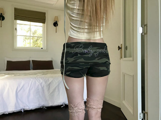 水鑽迷彩短褲 Rhinestone Camouflage Shorts