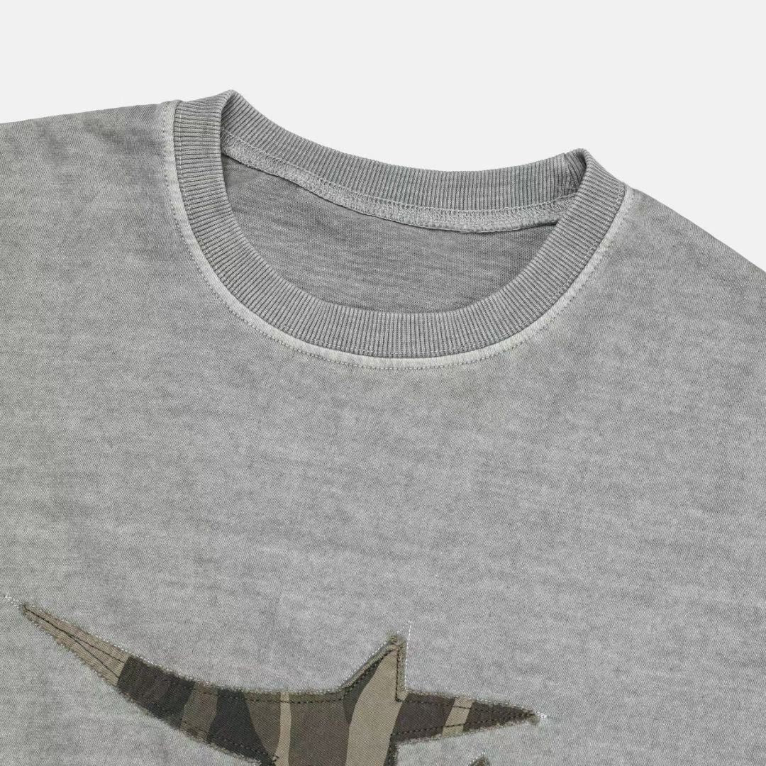 【Unisex】迷彩流星長袖上衣 Shooting Star Camo Long Sleeve Top