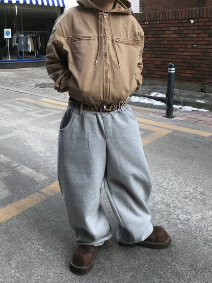 【Unisex】豹紋口袋棉褲 Leopard Print Pocket Cotton Pants