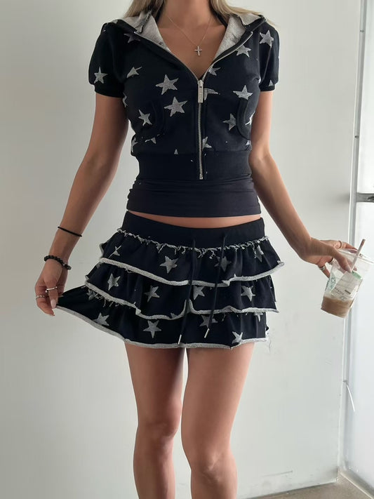 星星印花蛋糕裙 Star Print Cake Skirt
