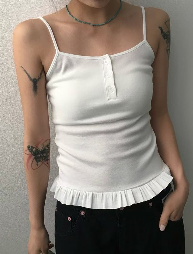裙擺鈕扣吊帶 Button-Down Flare Camisole