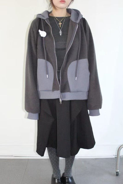 拼色口袋外套 Color-Blocked Pocket Jacket