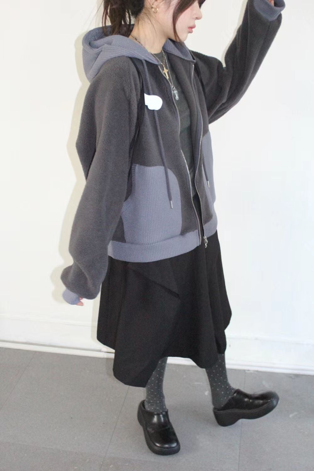 拼色口袋外套 Color-Blocked Pocket Jacket