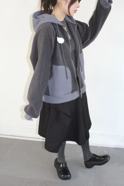 拼色口袋外套 Color-Blocked Pocket Jacket