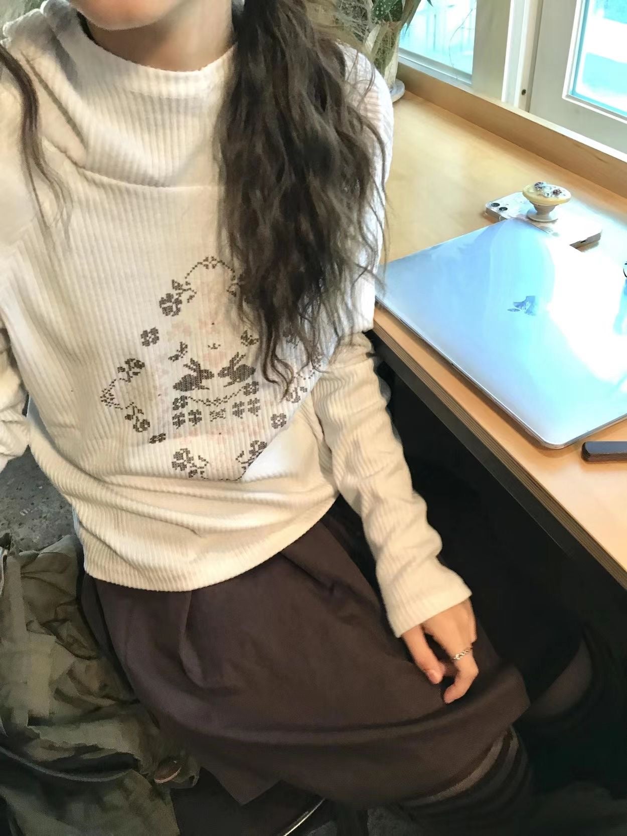 兔仔連帽長袖上衣 Bunny Hooded Long-Sleeved Top