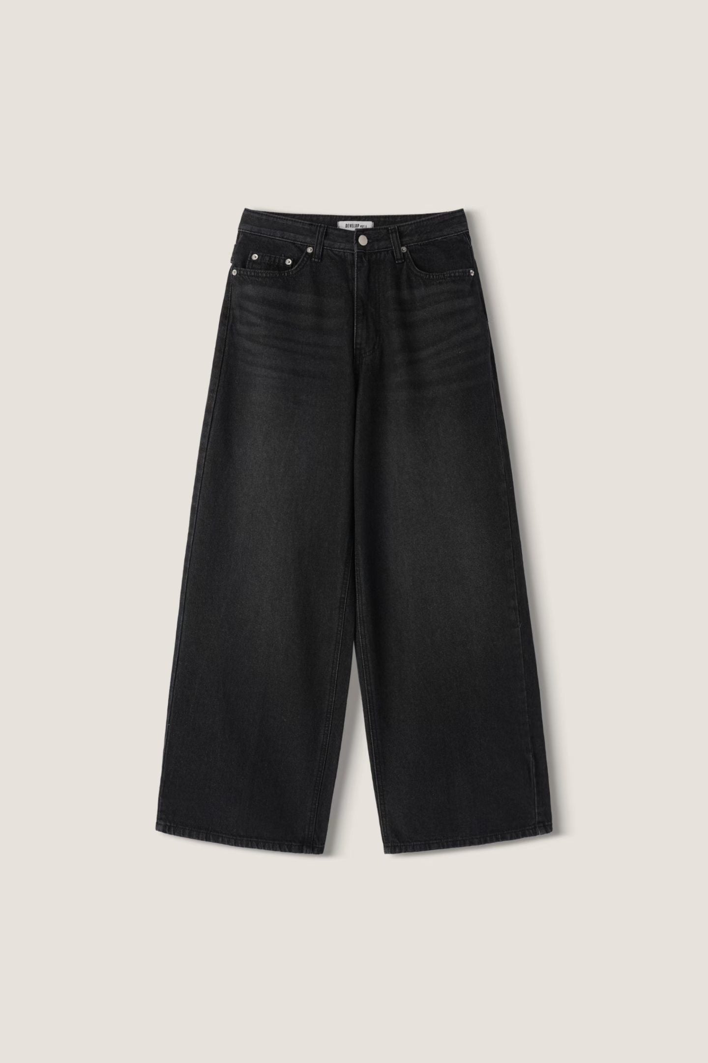 腰帶牛仔直筒褲 Belted Straight Leg Jeans