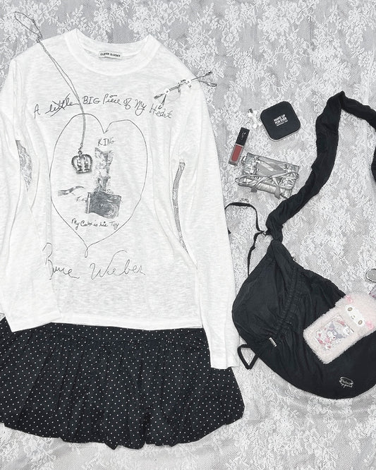 透膚印花罩衫 Sheer Printed Blouse