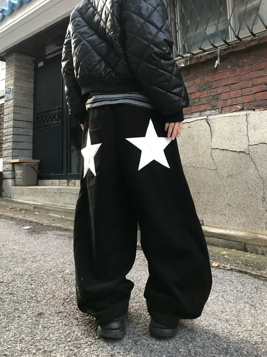 【Unisex】星星彎刀褲 Star Barrel Pants