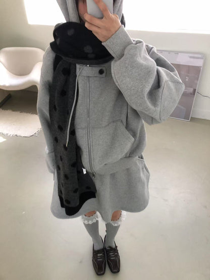 針織波點頸巾 Knitted Polka Dot Scarf