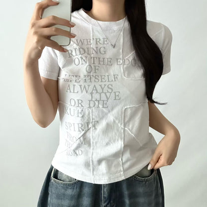 十字架字母印花短袖 Cross Lettering Short Sleeve Tee