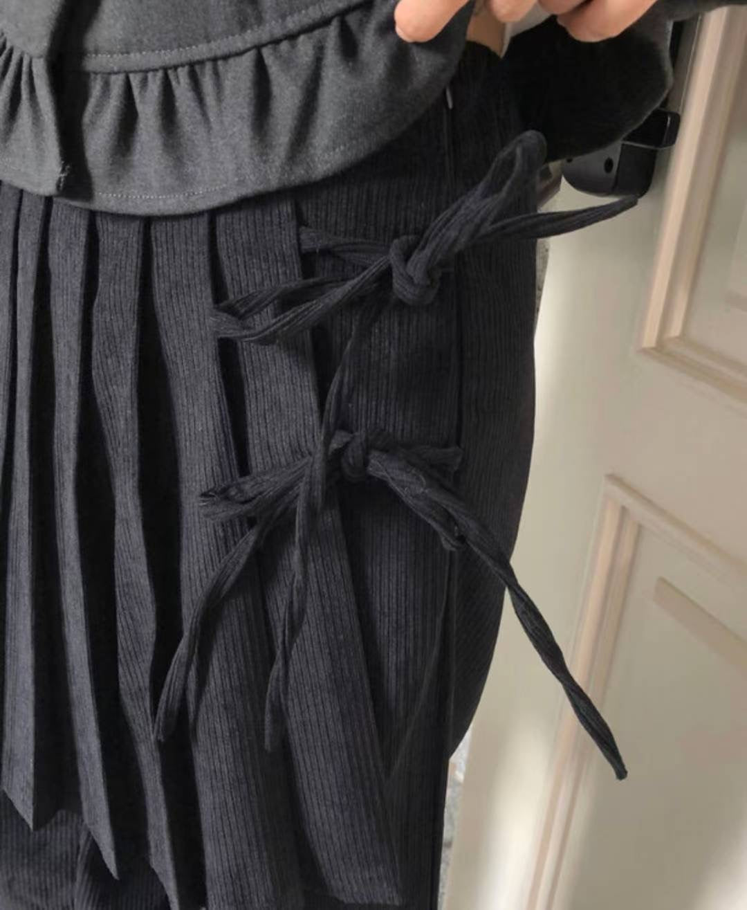 蝴蝶結綁帶裙褲 Bow-Tie Strap Skort