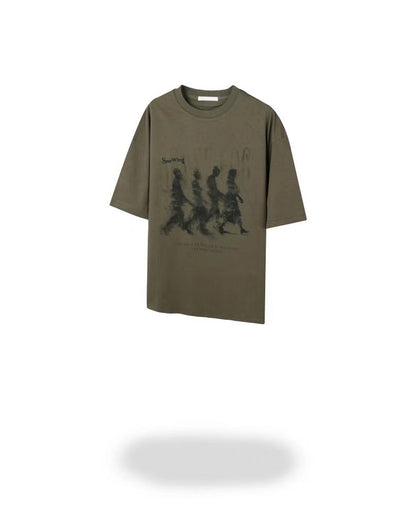 【Unisex】人影印花T-Shirt Silhouette Printed T-Shirt