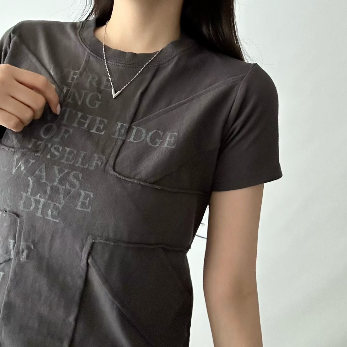 十字架字母印花短袖 Cross Lettering Short Sleeve Tee
